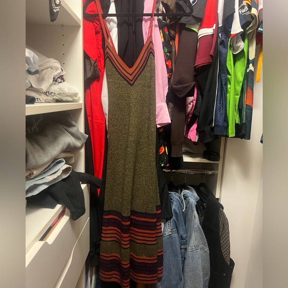 NWT Wales Bonner Fusion striped wool-blend knit green dress - Picture 9 of 9